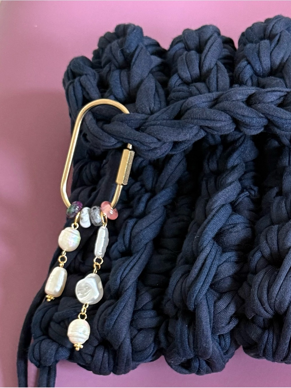 Handmade Baroque Pearl Bag Charm